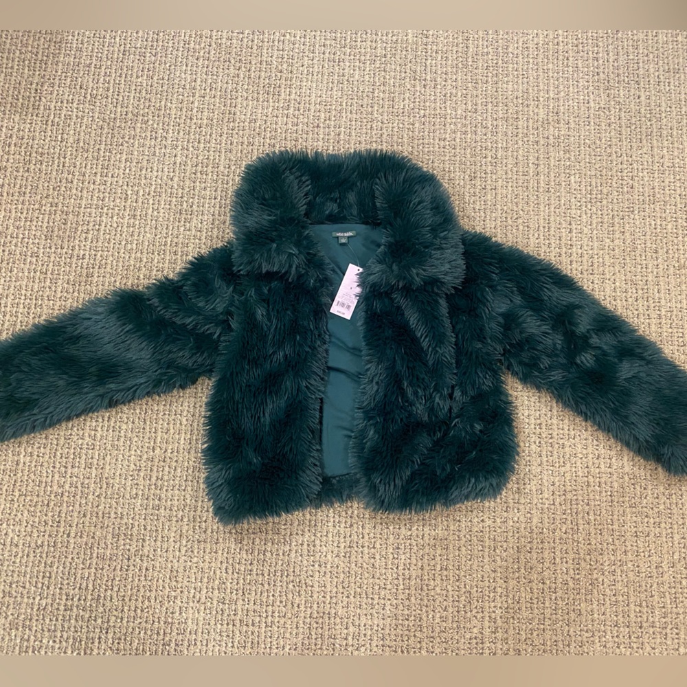 Wild Fable Green faux fur coat